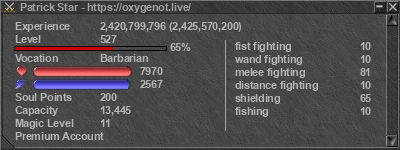 Signature for player Patrick Star