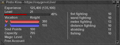 Signature for player Preto Kina