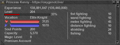 Signature for player Princess Kenny