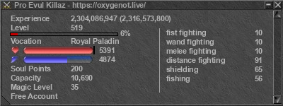 Signature for player Pro Evul Killaz