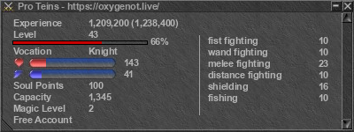 Signature for player Pro Teins