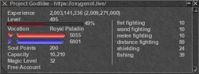 Signature for player Project Godliike