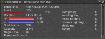 Signature for player Psycodruida