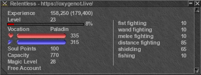 Signature for player Relentless