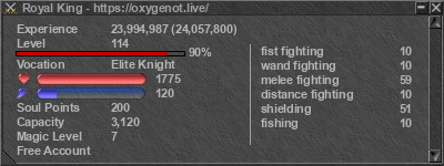 Signature for player Royal King