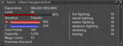 Signature for player Sairex