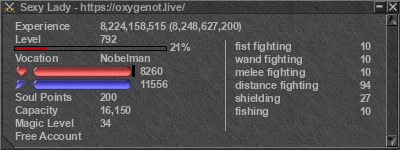 Signature for player Sexy Lady