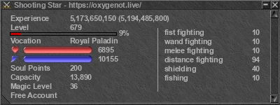 Signature for player Shooting Star