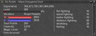 Signature for player Sir Kotek