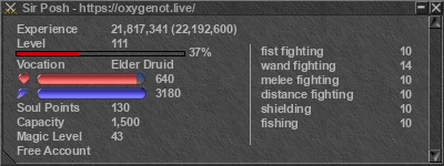 Signature for player Sir Posh