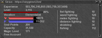 Signature for player Sirius