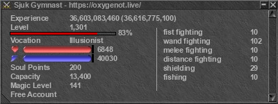 Signature for player Sjuk Gymnast