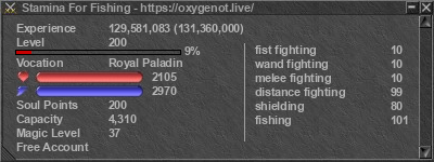 Signature for player Stamina For Fishing