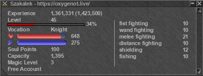 Signature for player Szakalek