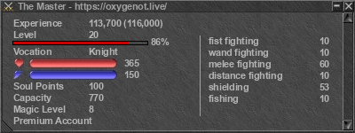 Signature for player The Master