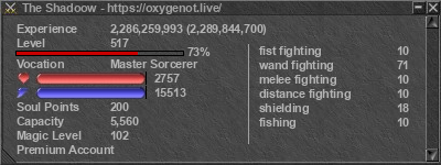 Signature for player The Shadoow