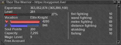 Signature for player Thor The Warrior