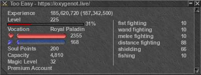 Signature for player Too Easy