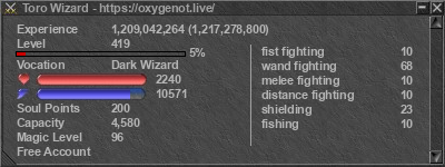 Signature for player Toro Wizard