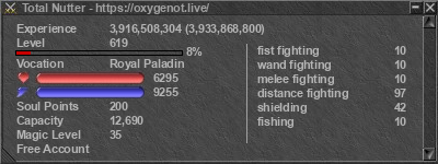 Signature for player Total Nutter