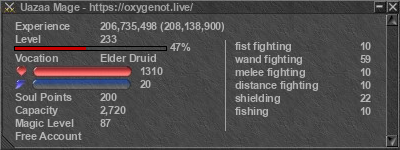 Signature for player Uazaa Mage