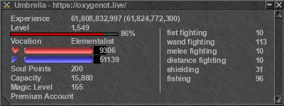 Signature for player Umbrella