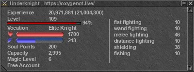Signature for player Underknight