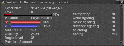 Signature for player Vialosan Palladin