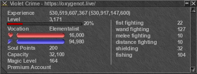 Signature for player Violet Crime