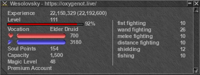 Signature for player Wesolovsky