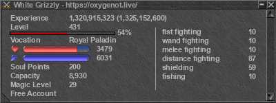 Signature for player White Grizzly