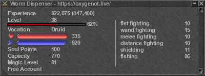 Signature for player Worm Dispenser