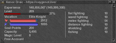 Signature for player Xenoc Draic
