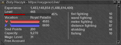 Signature for player Zloty Haczyk