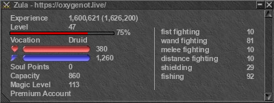 Signature for player Zula